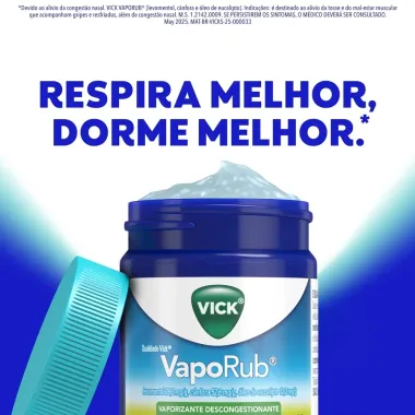 Vick VapoRub Pomada para Gripe e Congest&atilde;o Nasal 100g