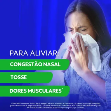 Vick VapoRub Pomada para Gripe e Congest&atilde;o Nasal 100g