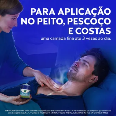 Vick VapoRub Pomada para Gripe e Congest&atilde;o Nasal 100g