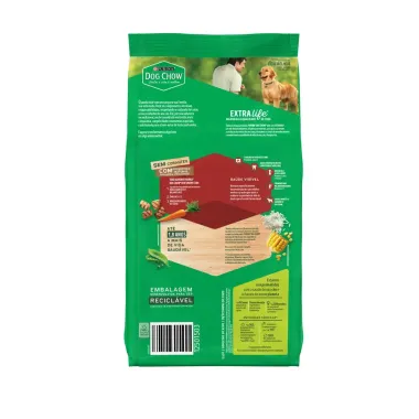 Ra&ccedil;&atilde;o para C&atilde;es Dog Chow Extra Life Adultos M&eacute;dios e Grandes 1kg
