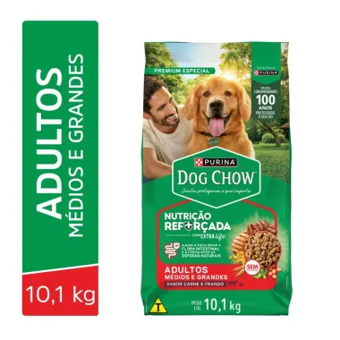 Ração para Cães Dog Chow Extra Life Adultos Médios e Grandes 10,1kg