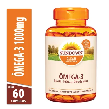 Ômega 3 Fish Oil 1000mg Sundown Naturals com 60 Cápsulas