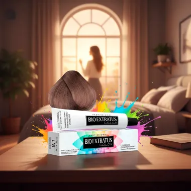 Tintura Creme Bio Extratus Color Louro Claro Acinzentado 8.1 60ml