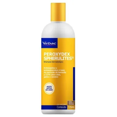 Shampoo Veterinário Peroxydex Spherulites para Cães, Gatos e Cavalos com 125ml