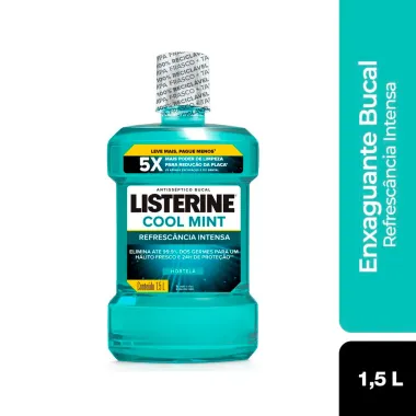 Antisséptico Bucal Listerine Cool Mint Sabor Hortelã 1,5L
