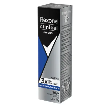 Desodorante Rexona Men Clinical Clean Aerosol Antitranspirante 96h 150ml