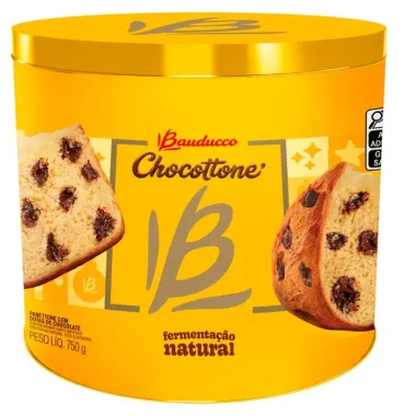 Chocottone Bauducco Gotas de Chocolate Lata 750g