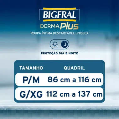 Roupa Íntima Bigfral Derma Plus P/M 16 Unidades