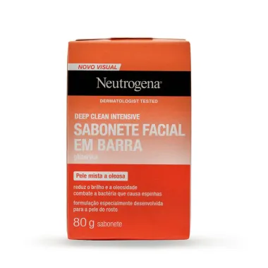 Sabonete Facial Neutrogena Deep Clean Limpeza Profunda 80g