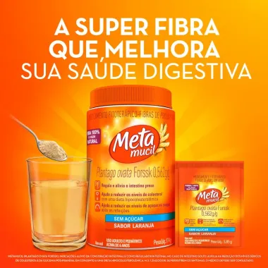 Metamucil P&oacute; Sabor Laranja com 174g