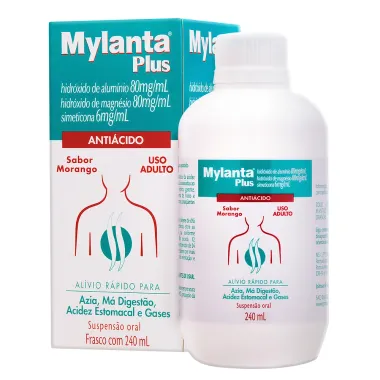 Mylanta Plus Suspensão Sabor Morango com 240ml