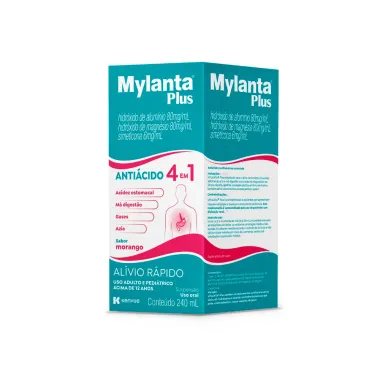 Mylanta Plus Sabor Morango Suspens&atilde;o Oral com 240ml
