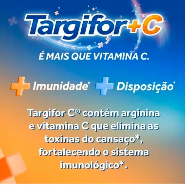 Targifor+C Aspartato de Arginina 1g e Vitamina C 1g 16 comprimidos efervescentes