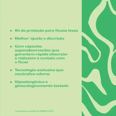 Absorvente Sempre Livre Adapt Cobertura Suave com Abas 8 Unidades