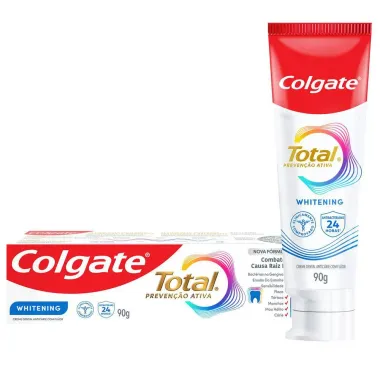 Creme Dental Colgate Total Prevenção Ativa Whitening com Flúor 90g