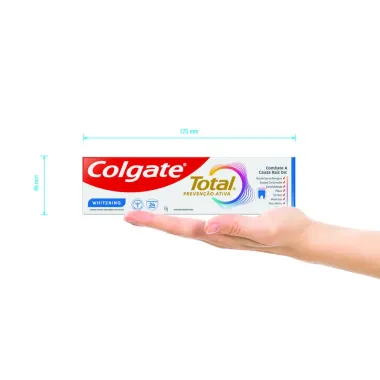 Creme Dental Colgate Total Preven&ccedil;&atilde;o Ativa Whitening com Fl&uacute;or 90g