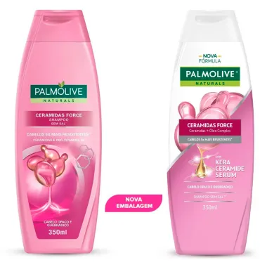 Shampoo Palmolive Naturals Ceramidas Force para Cabelo Opaco e Quebradiço 350ml