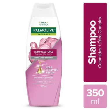 Shampoo Palmolive Naturals Ceramidas Force para Cabelo Opaco e Quebradi&ccedil;o 350ml