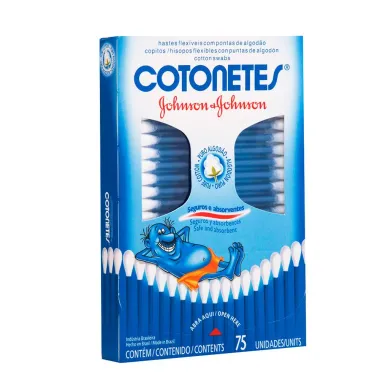 Hastes Flexíveis Cotonetes Johnson & Johnson 75 Unidades