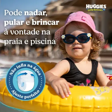 Fralda Huggies Little Swimmers Tamanho P/M 11 Unidades Descart&aacute;veis