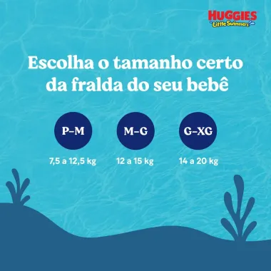 Fralda Huggies Little Swimmers Tamanho P/M 11 Unidades Descart&aacute;veis