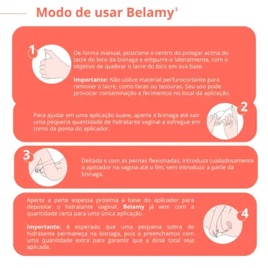 Belamy Gel Hidratante Vaginal com 8 Aplicadores de 2,5g Cada