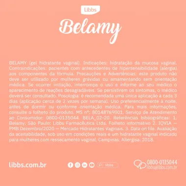 Belamy Gel Hidratante Vaginal com 8 Aplicadores de 2,5g Cada