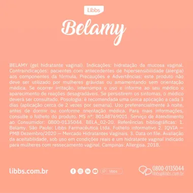 Belamy Gel Hidratante Vaginal com 8 Aplicadores de 2,5g cada