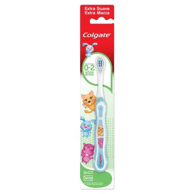 Escova Dental Infantil Colgate Baby 0 a 2 Anos Extra Macia Cores Sortidas com 1 Unidade