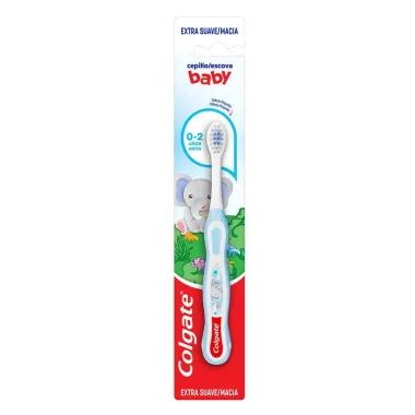 Escova Dental Infantil Colgate Baby 0 a 2 Anos Extra Macia Cores Sortidas com 1 Unidade