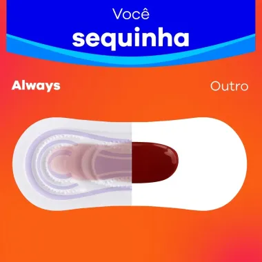Absorvente Always Dia Seca Tamanho P com Abas 8 Unidades