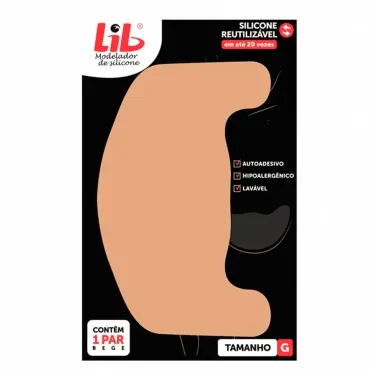 Modelador para Seios Lib Silicone Reutilizável Tamanho G 1 par