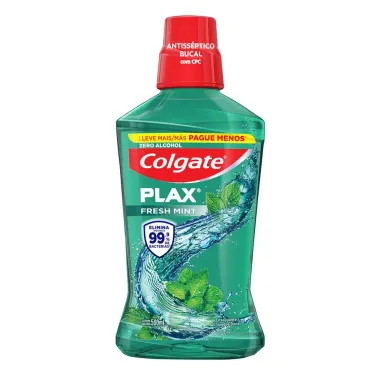 Enxaguante Bucal Colgate Plax Fresh Mint 500ml Leve Mais por Menos