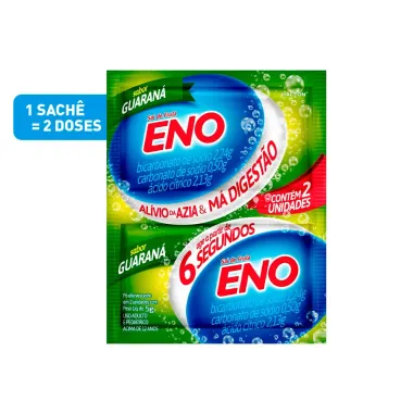 Sal de Fruta Eno Sabor Guaraná com 2 Envelopes de 5g cada