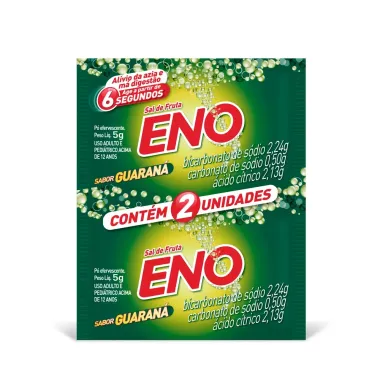 Sal de Fruta Eno Sabor Guaraná com 2 Envelopes de 5g cada