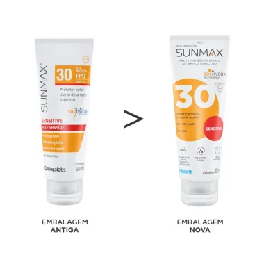 Protetor Solar Sun Max Sensitive FPS 30 Gel Creme com 60ml