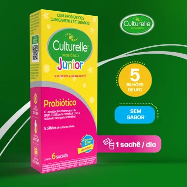 Culturelle Junior Probi&oacute;tico Sem Sabor com 6 Sach&ecirc;s