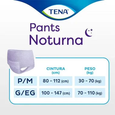 Roupa Íntima Tena Pants Noturna P/M 16 Unidades Embalagem Econômica