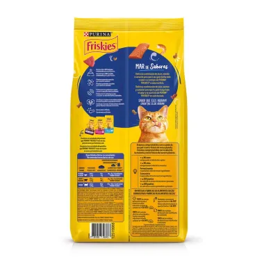 Ração para Gatos Friskies Adulto Sabor Peixe e Frutos do Mar com 3kg