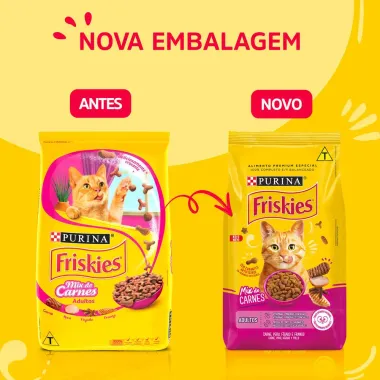 Ração para Gatos Friskies Adulto Sabor Mix de Carnes com 3kg