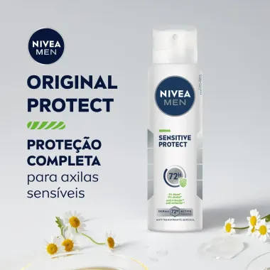 Desodorante Antitranspirante Aerosol Nivea Men Sensitive Protect 150ml