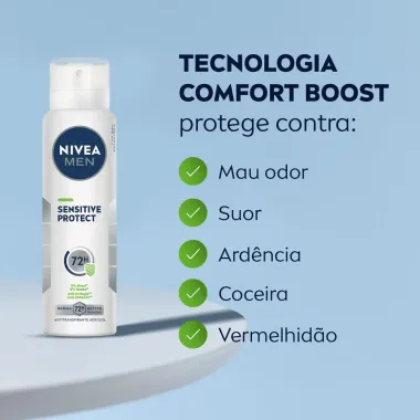 Desodorante Antitranspirante Aerosol Nivea Men Sensitive Protect 150ml