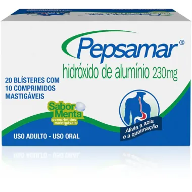 Pepsamar Anti&aacute;cido Sabor Menta com 50 Comprimidos Mastig&aacute;veis
