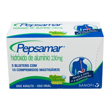 Pepsamar 230mg com 50 Comprimidos Mastigáveis