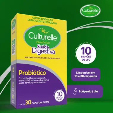 Culturelle Sa&uacute;de Digestiva Probi&oacute;tico com 30 C&aacute;psulas