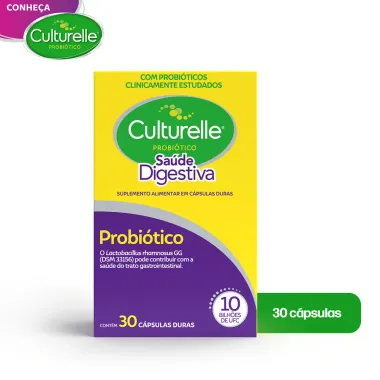 Culturelle Sa&uacute;de Digestiva Probi&oacute;tico com 30 C&aacute;psulas