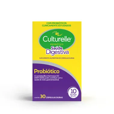 Culturelle Sa&uacute;de Digestiva Probi&oacute;tico com 30 C&aacute;psulas