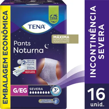 Roupa Íntima Tena Pants Noturna G/EG 16 Unidades Embalagem Econômica