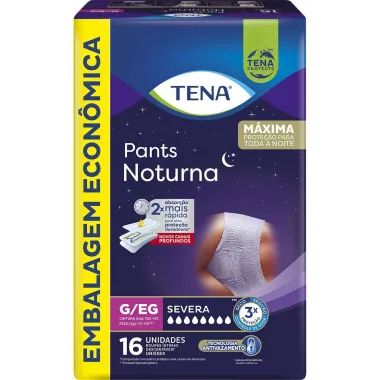 Roupa Íntima Tena Pants Noturna G/EG 16 Unidades Embalagem Econômica