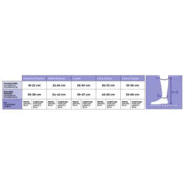 Meia Panturrilha (3/4) Sigvaris Algodão Super 20-30mmHg M (Tamanho Médio) Longo Ponteira Aberta Cor Bege